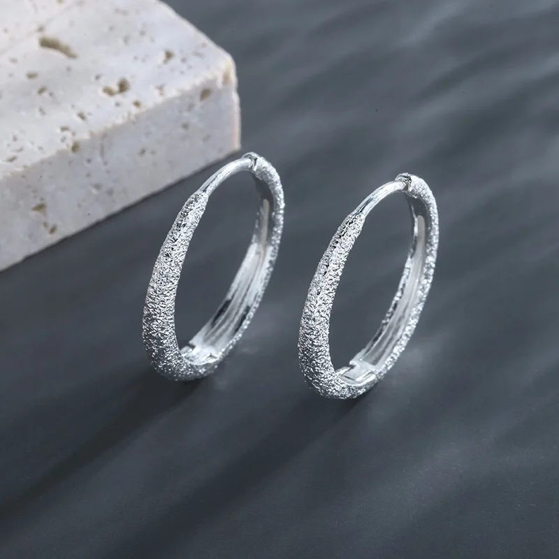 Женские блестящие серьги-кольца в Корейском стиле