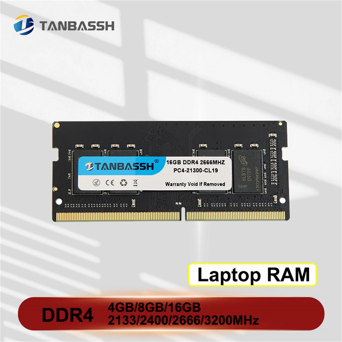 

Оперативная память для ноутбука TANBASSH DDR4 RAM 4 ГБ 8 ГБ 16 ГБ 2133 2400 2666 3200 МГц SO-DIMM Ram s для Intel AMD всех материнских плат