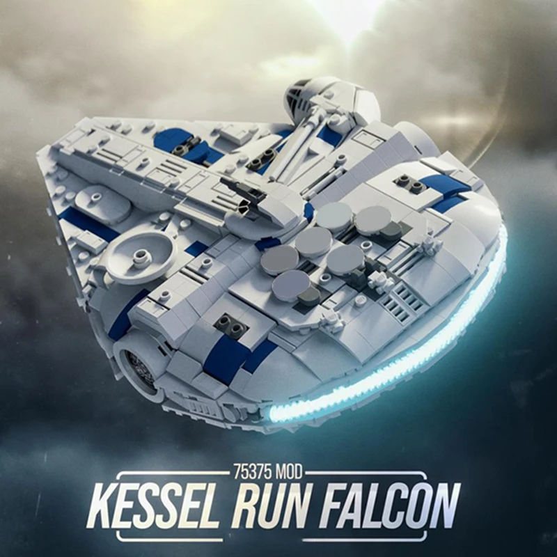 982 детали MOC Star Battle MOC PiXEL DANs SOLO FALCON MIDI SIZED, модель-конструктор, архитектурные блоки, DIY, рождественский подарок, игрушка (art.: 3920dc989f853) - 3920dc989f853