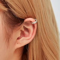 european and american fashion earrings simple cross earbone clip twist pattern female ear buckle single ear clip earrings female