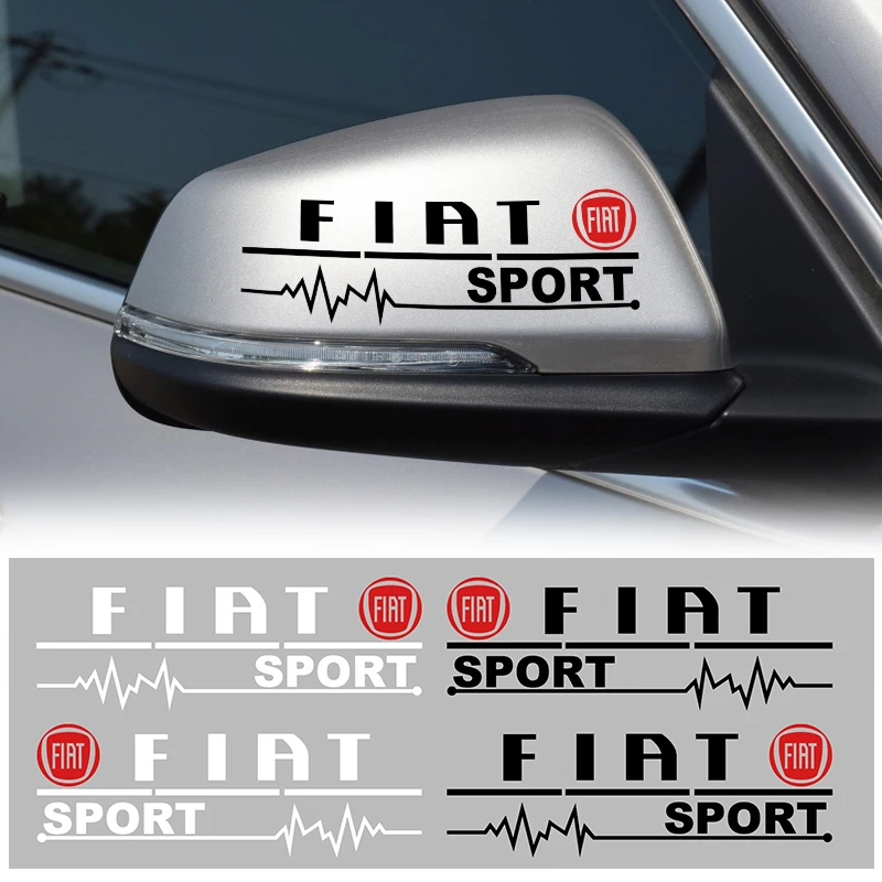 

2PCS Car SPORT Emblem Badge Car Windows Body Side Sticker Decal For Fiat 500 FR Punto Tipo Abarth Palio Pondo Stilo Ducato Bravo