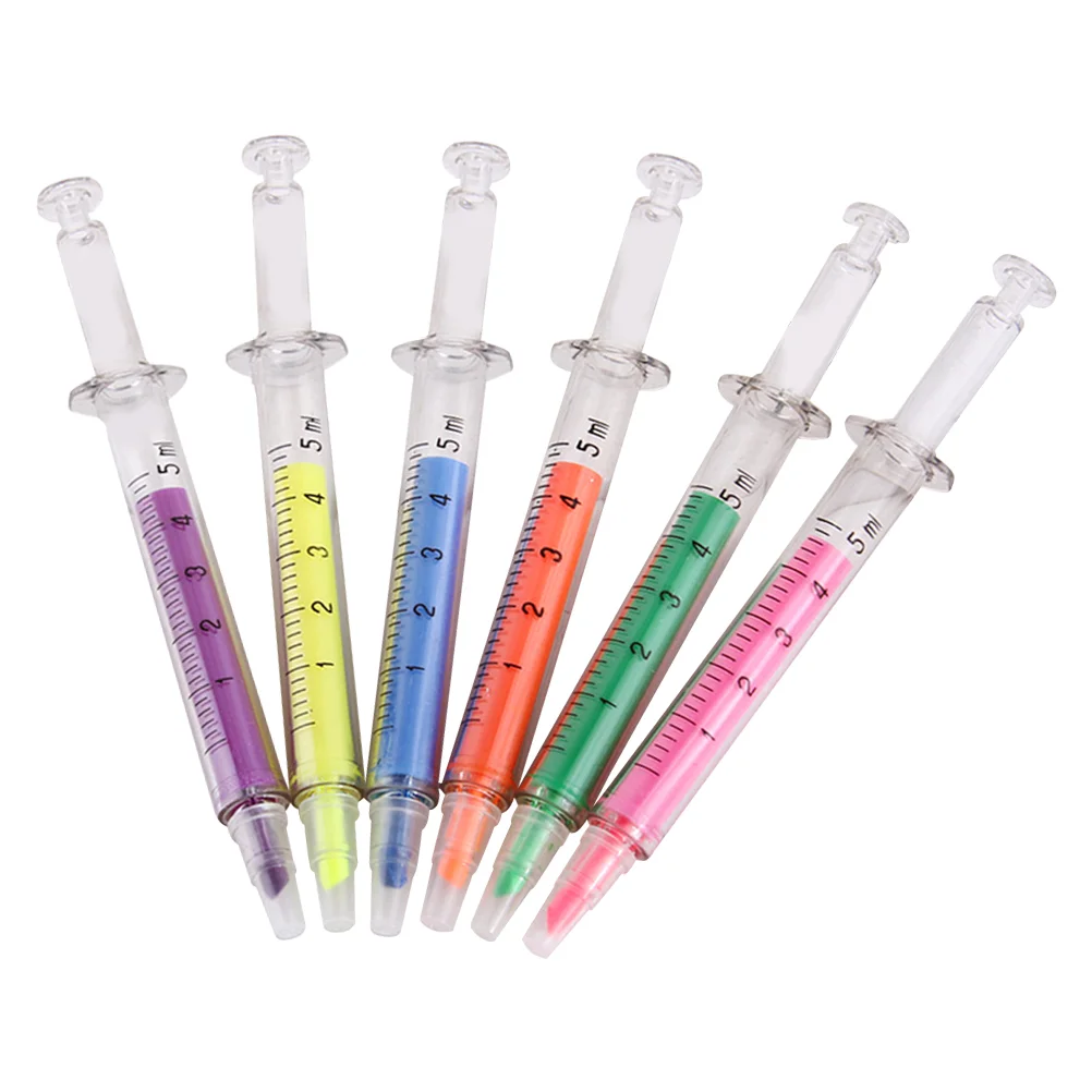 

Pens Markers Highlighter Marker Pen Syringe Highlighters Writing Fluorescent Liquid Drawing Nurse Pens Nurses Outline Colorful