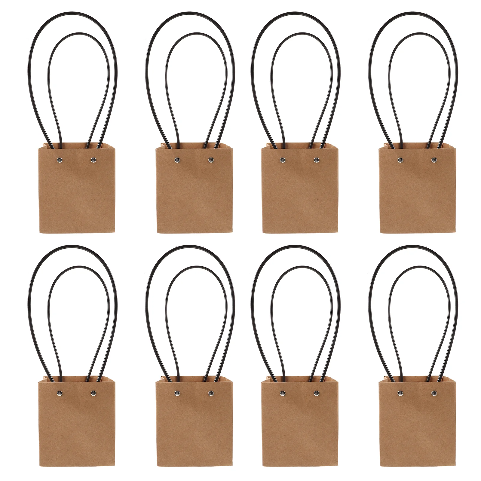 

10 Pcs Paper Bags Handle Flower Packing Material Packaging Flowers Kraft Bouquets