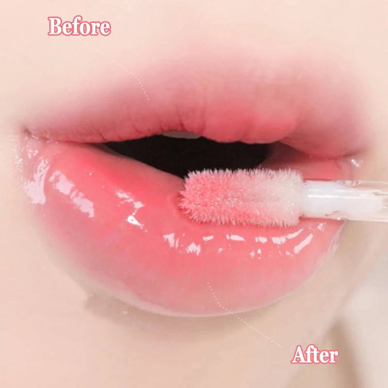 

Transparent Lip Oil Glass Lip Gloss Fragrance Non-sticky Moisturizing Lip Tint Waterproof Long Lasting Lip Care Serum Primer