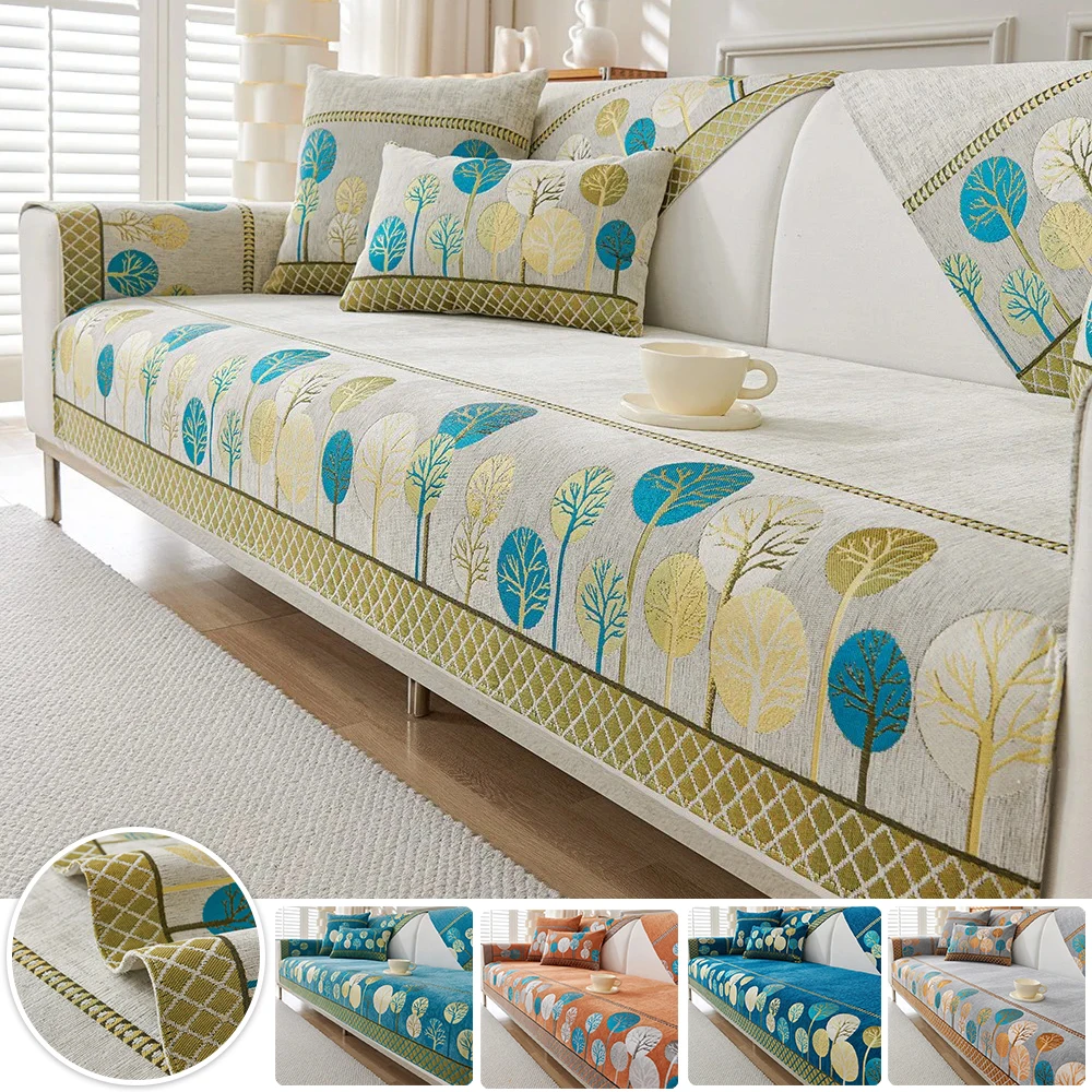 1 шт. коврик для дивана из синели с изображением полной луны четырехсезонный