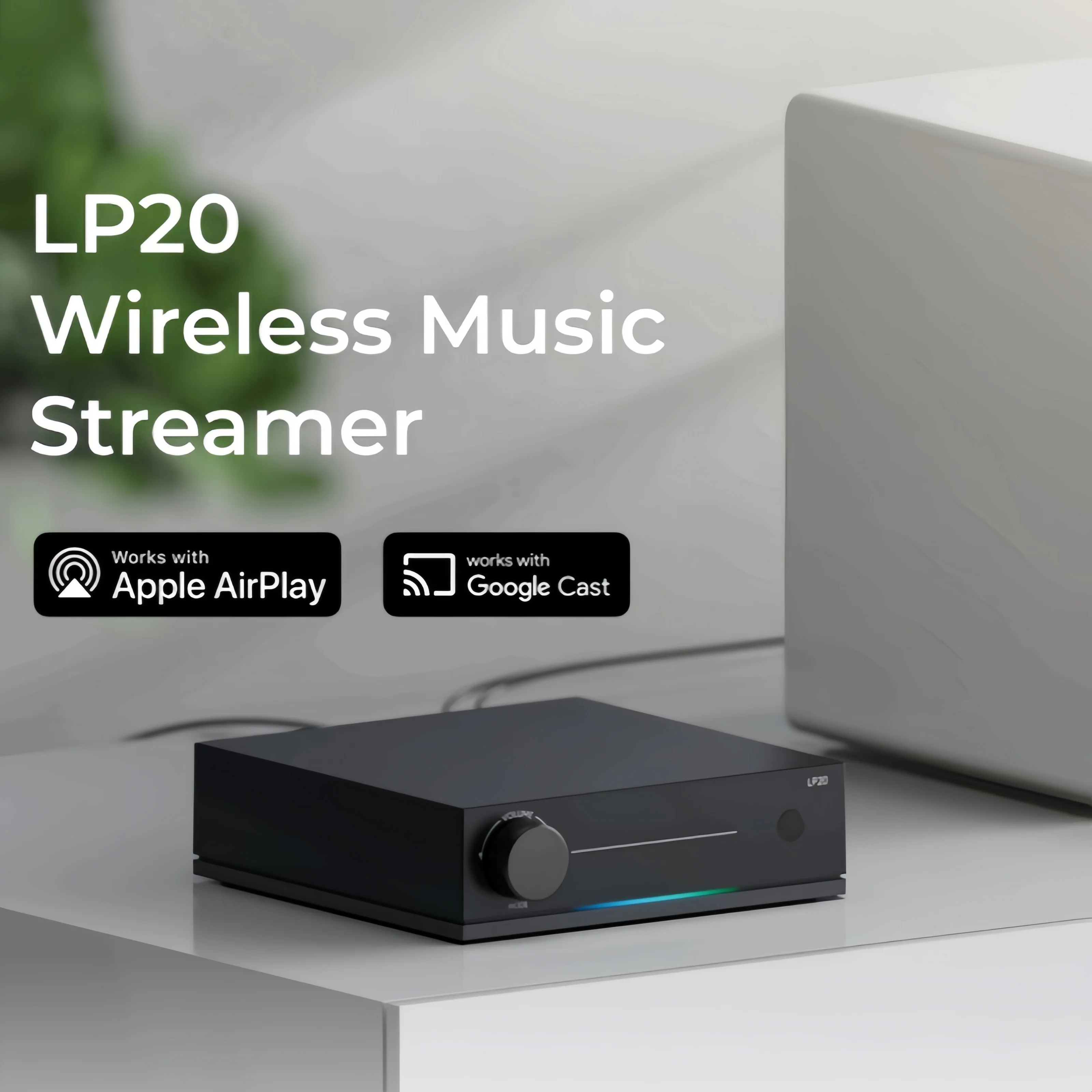 Фото Arylic LP20 Мультирум-аудиоплеер с беспроводной передачей звука, AirPlay 2, Google Cast, Spotify Connect, Bluetooth 5.4, HiFi-приемник для музыки №1