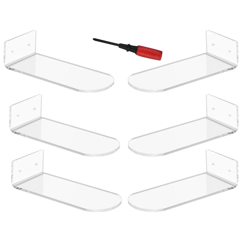 6 шт. прозрачная полка для обуви акриловая прозрачные стеллажи плавающие полки