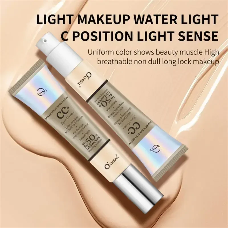 Солнцезащитный крем SPF50 + CC крем-тональный с полным покрытием основа для макияжа