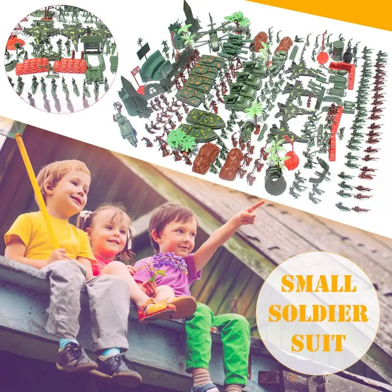 

Pcs Military Little Soldier Set Tank Aircraft Rocket Men Sand Scene Model Kids Toy Kit Figures Accessories Playset