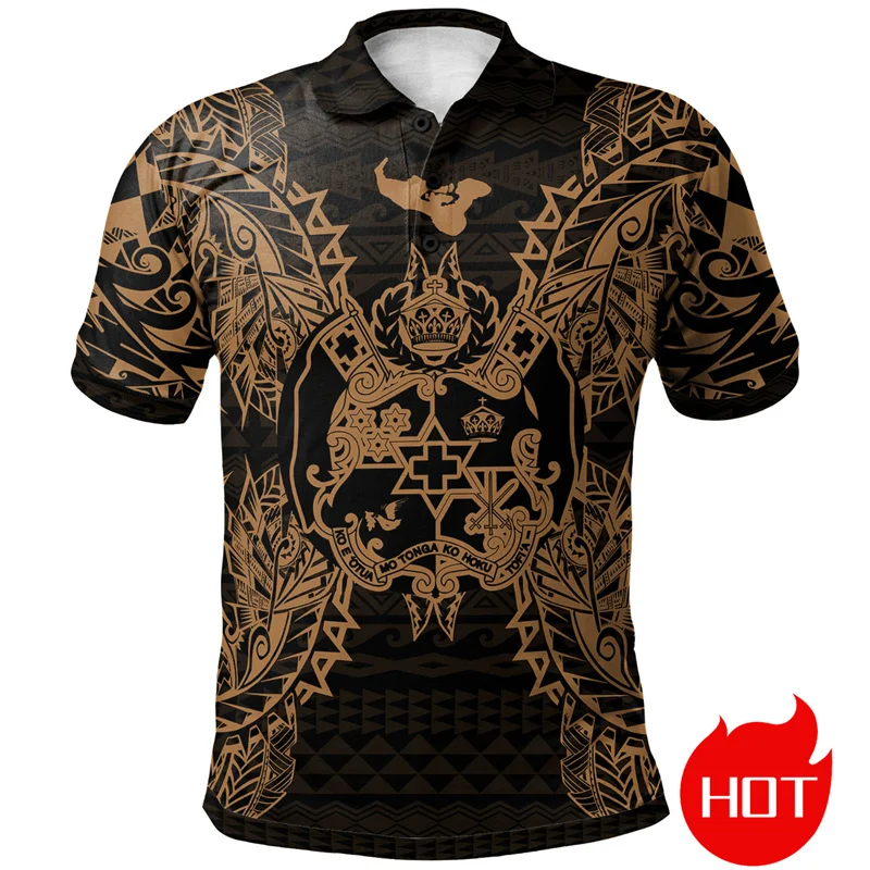 Рубашка-поло с 3D-принтом флага Великобритании Тонга рубашки-поло принтом герба