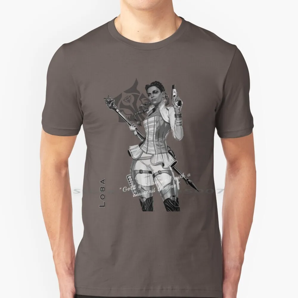 

Loba Poster Legend-Apex T Shirt 100% Cotton Quotes Crow Black White Apex Bloodhound Apex Wraith Apex Lifeline Apex Mirage Apex