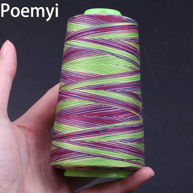 Poemyi 3000Y высокопрочная Радужная цветная полиэфирная хлопковая вышивка нейлоновая швейная нить «сделай сам» нашивка для рукоделия товары для домашнего шитья