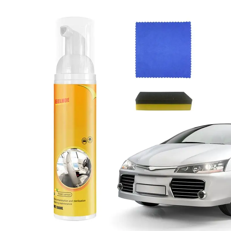 

Car Interior Cleaning Kit Car Interior Cleaning Foam Powerful Stain Removal Kit For Ceiling Leather Seat Lemon Flavor Effectivel