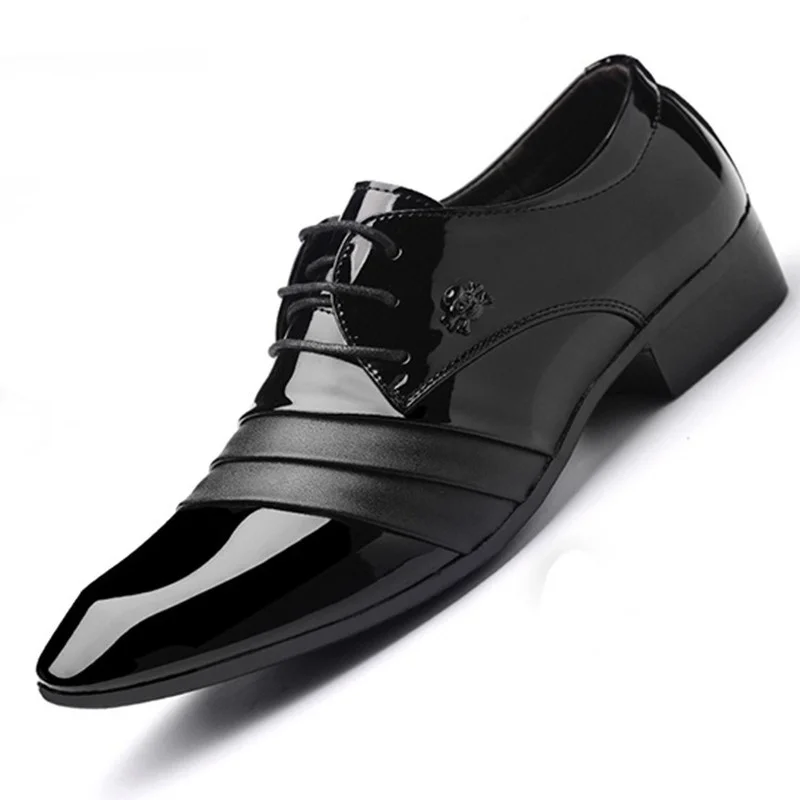 

Party Shoes For Men Coiffeur Wedding Shoes Men Elegant Italian Brand Patent Leather Dress Shoes Men Formal Sepatu Slip On Pria