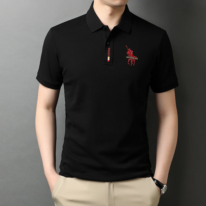 

Top Grade 100% Cotton Polo Shirts For Men Embroidered Golf Logo Tees New Summer New Arrival Business Casual Designer Clothes