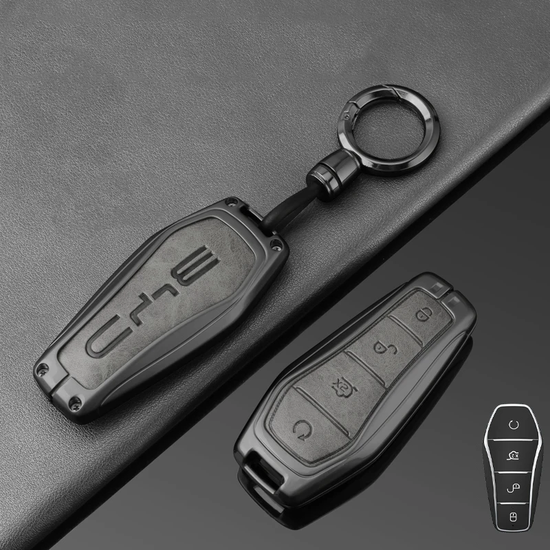 Защитный чехол для автомобильного ключа из сплава для BYD Atto 3 Song Plus Seal u dm i Han EV Tang DM Qin Pro Dolphin, автоаксессуары