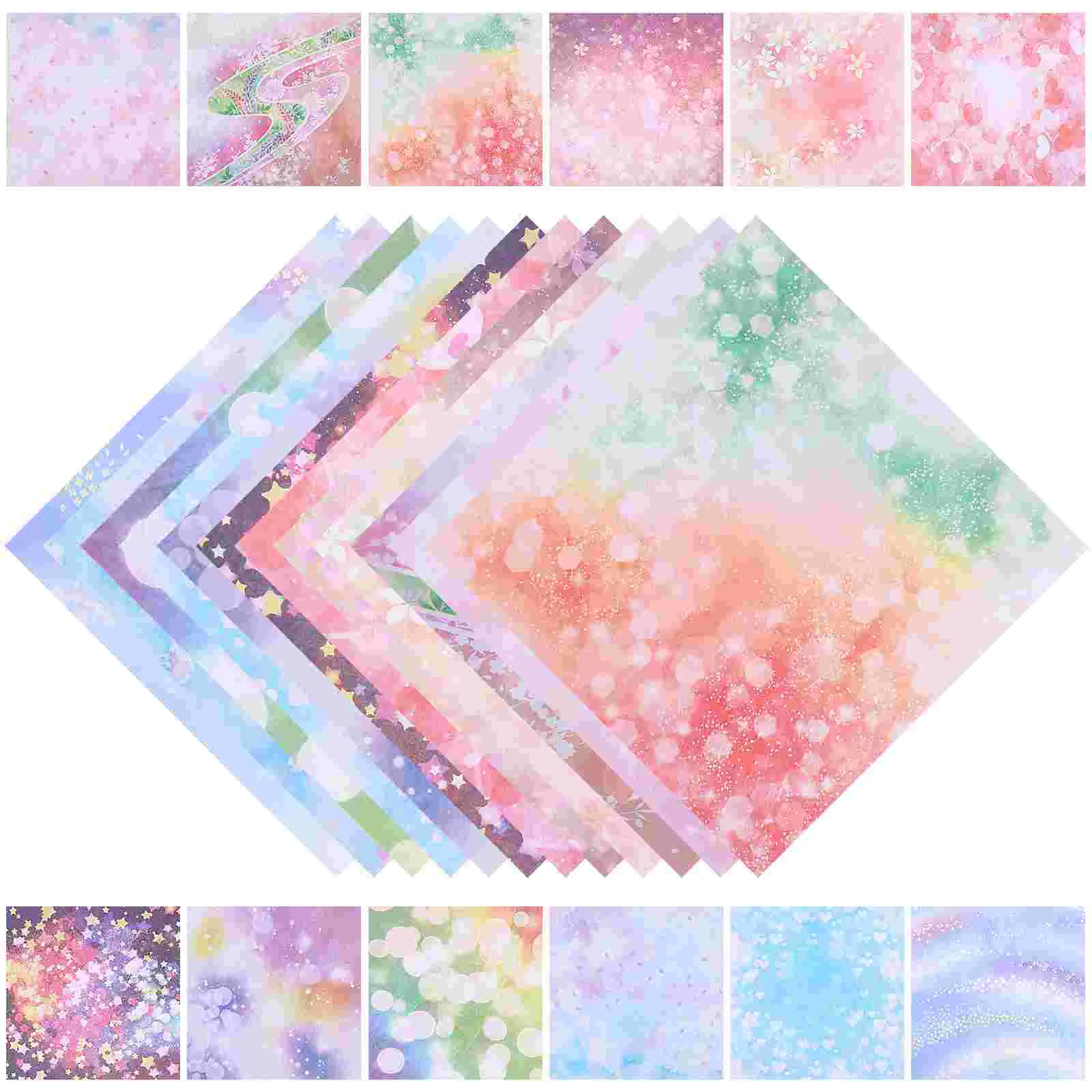 

Aluminum Foil Square Paper Crafts Pastel Cardstock Papers Colorful Origami
