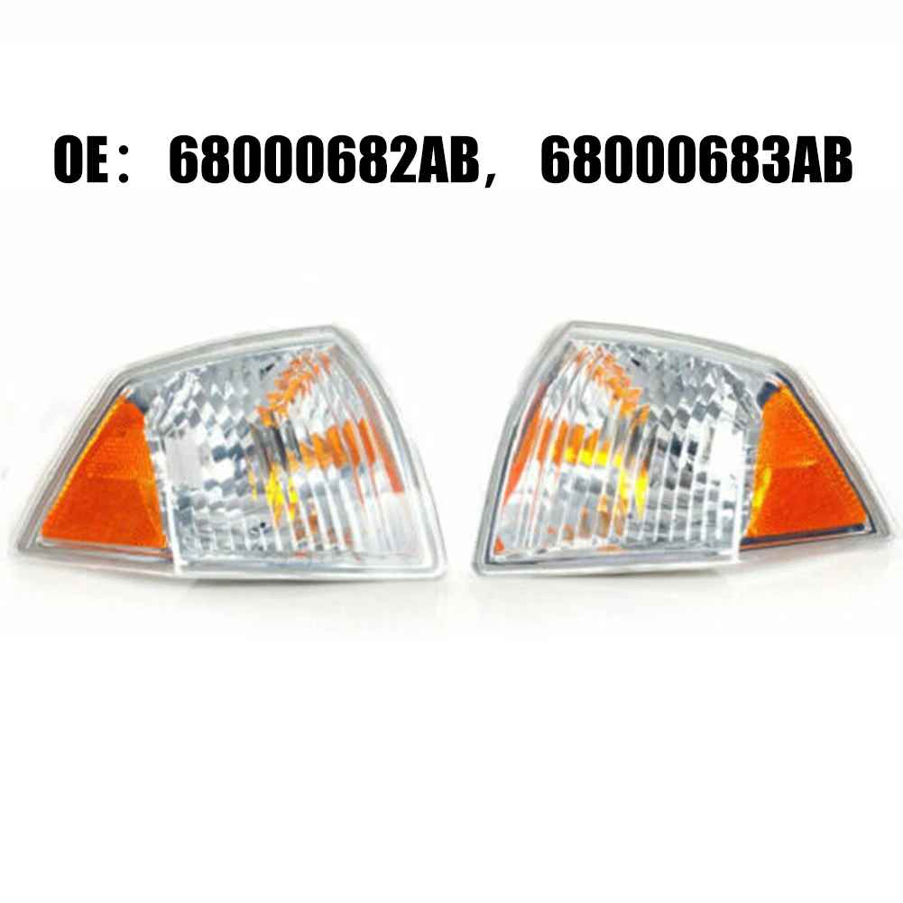 

2pcs Front Marker Signal Blinker Corner Parking Light Left + Right Set For Jeep For Compass 2007-2010 #68000682AB 68000683AB