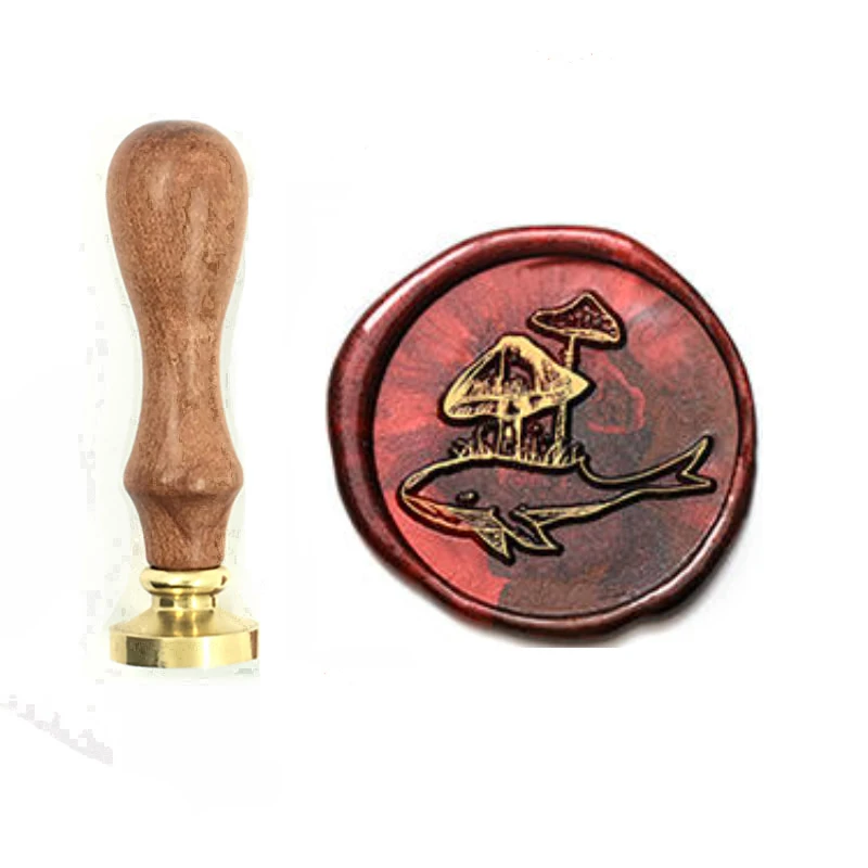 Изысканное восковое украшение с деревянной ручкой, искусственная медная восковая печать высокого качества 13