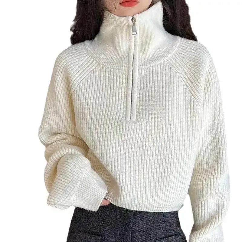 2024 новый стиль корейская версия свободный крой воротник-стойка чувственный