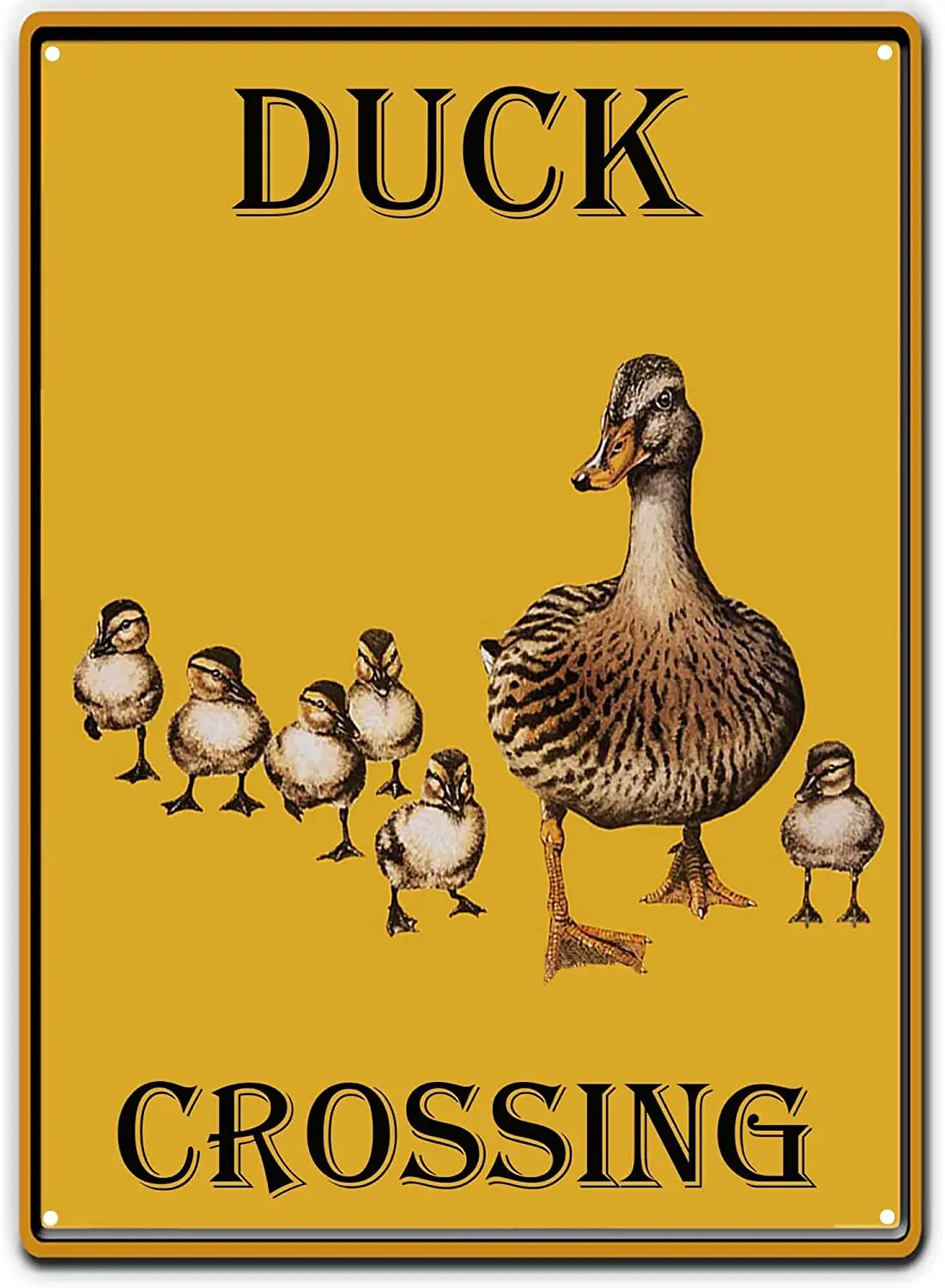 

NOT Duck Crossing Tin Sign Vintage Iron Painting Wall Decorative Trend Popular Poster Handmade Art for Bar Cafe Store Home