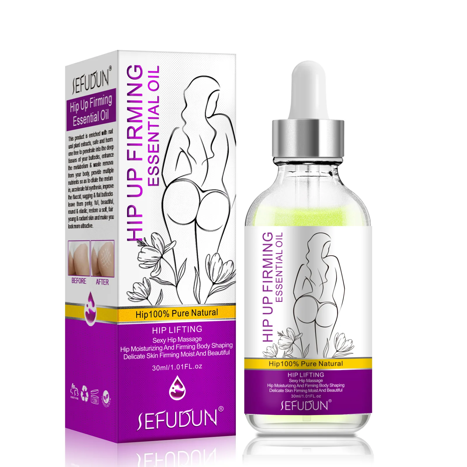 Эфирное масло для подтяжки бедер и 30 мл |