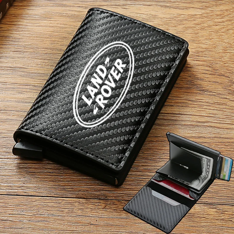 Карманный держатель для Карт Rfid из углеродного волокна и кожи мужские кошельки