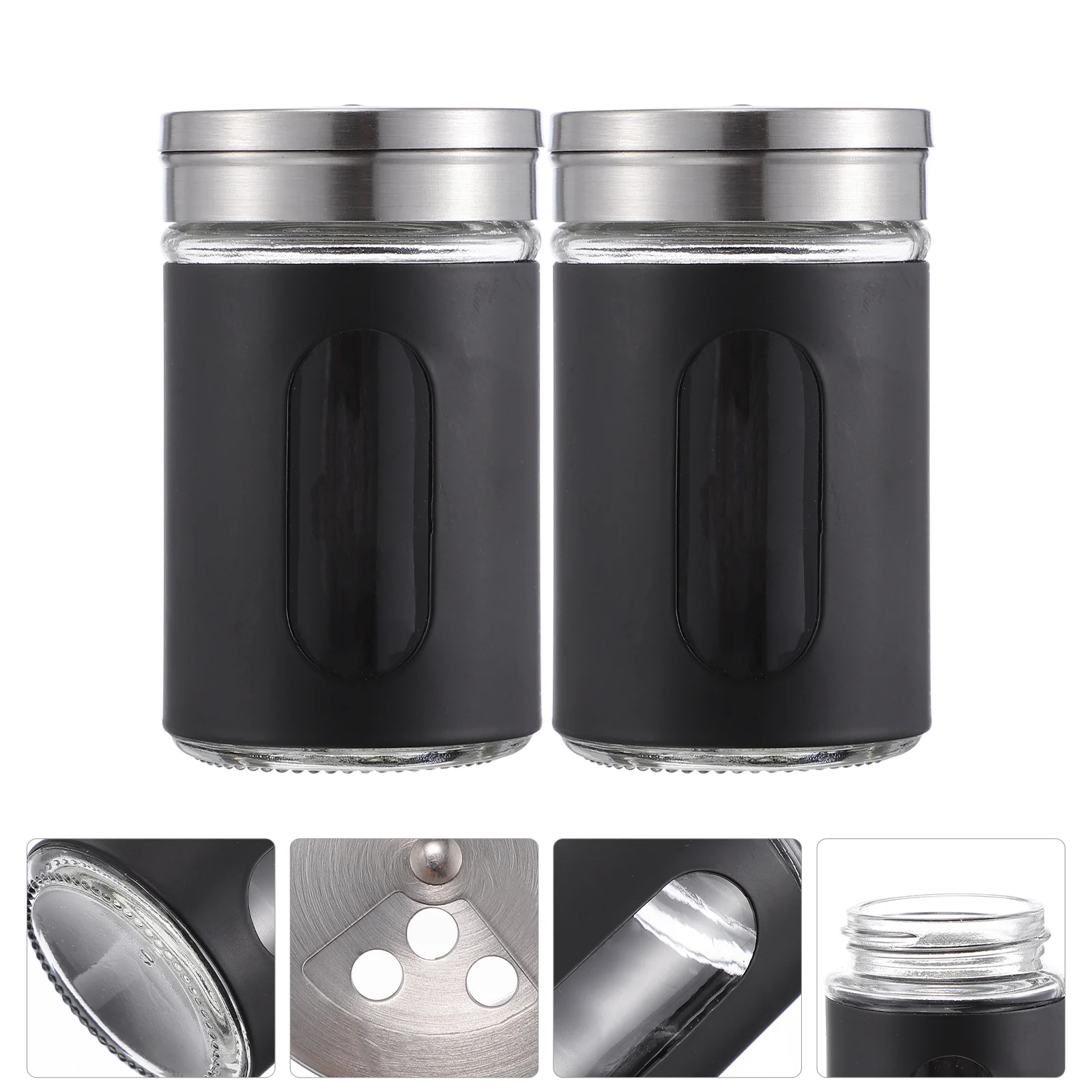 

Seasoning Shaker Jars Jar Salt Pepper Bottles Shakers Condiment Bottle Metal Container Storage Sugar Dispenser Containers Empty