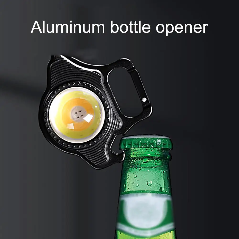 

Camping Light Mini Strong Magnetic Rechargeable Bottle Opener Waterproof Super Bright COB Keychain Outdoor Lamp Camping Supplies