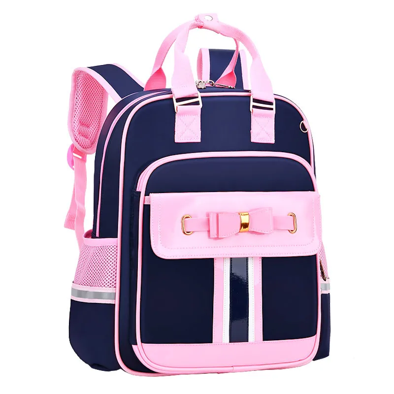 Double Shoulder Schoolbag, Solid Nylon, Waterproof and Scratch Resistant, Light Children's Backpack