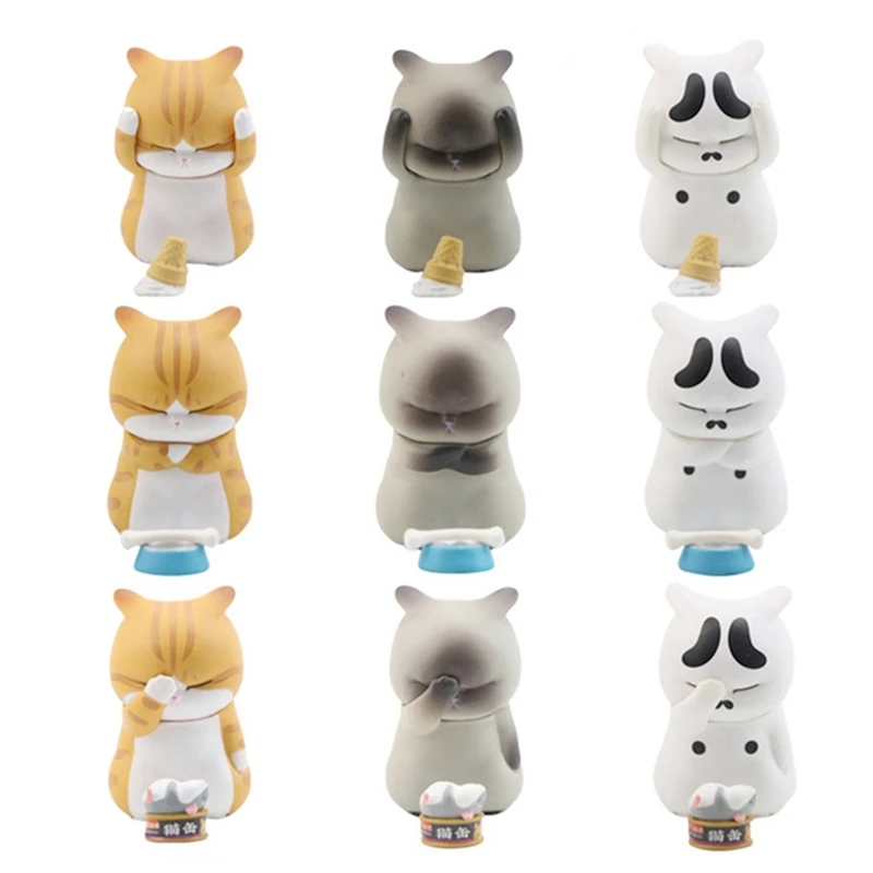 

Состаренная мини-кукла для украшения комнаты с котенком