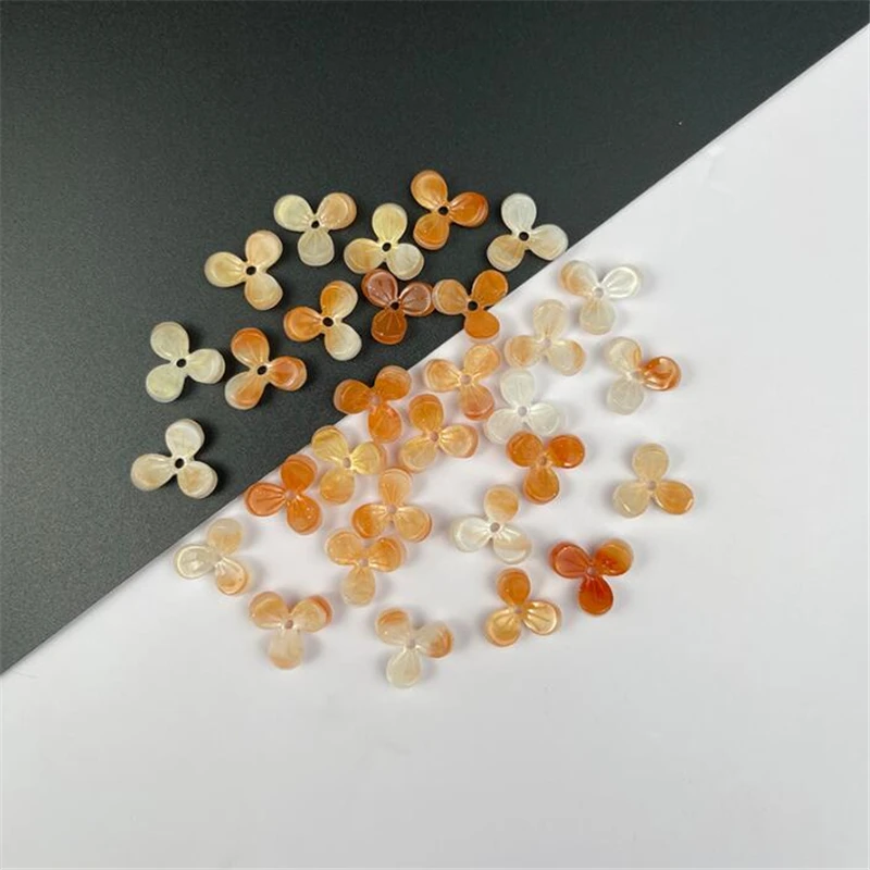 20Pcs New Creative 10MM Acetic Acid Flower Beads Spacer Acrylic Resin Torus Bead Connectors Diy Hair Jewelry Making Acessories