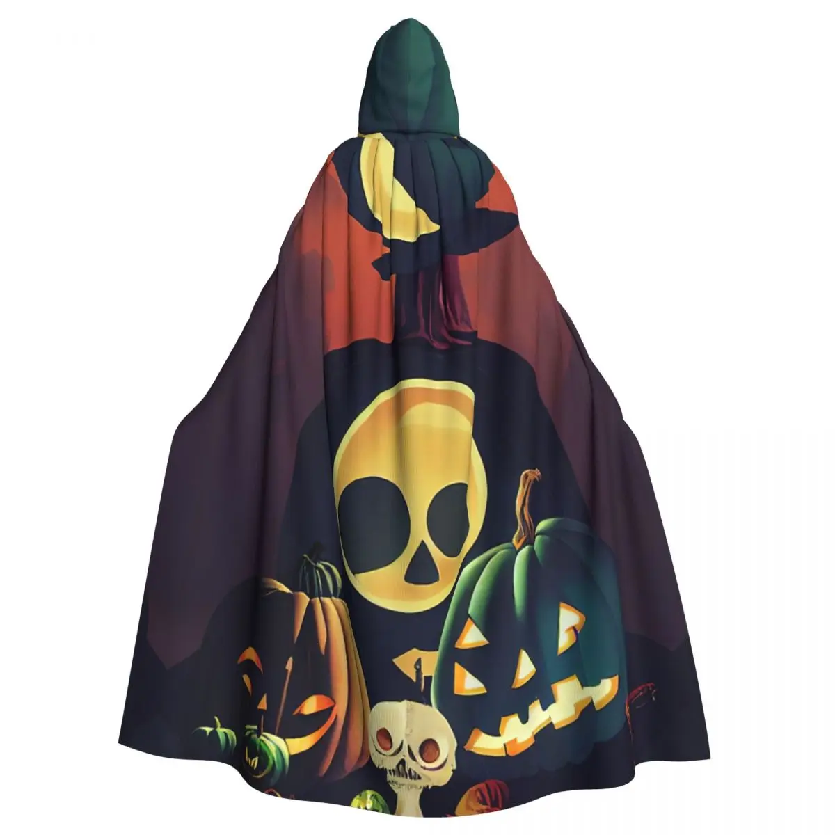 

Halloween Scene Halloween Party Cosplay Woman Men Adult Long Witchcraft Robe Hood