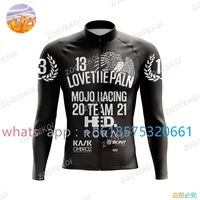 Love The Pain Winter Jacket Thermal Fleece Men Team Cycling Jacket Long Sleeve Jersey Set Mtb Road Bike Clothes Ciclismo Hombres