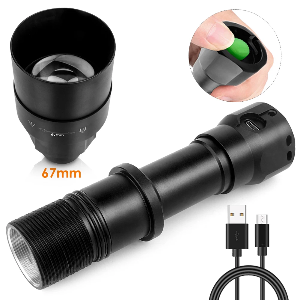 UniqueFire 1605 T67 LED Flashlight 3 Modes IR 850nm 5W Infrared Light Illuminator Night Vision Waterproof Torch For Hunting