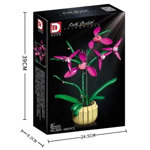 

Orchid Flower Bouquet 10311 Plant Decor Building Set for Adults; Build An Orchid Display Piece for The Home or Office