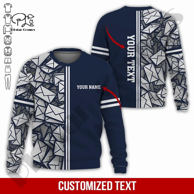 PLstar Cosmos 3DPrinted Newest Postal Worker Custom Name Unique Funny Hrajuku Streetwear Unisex Casual Hoodies/Zip/Sweatshirt -8 |