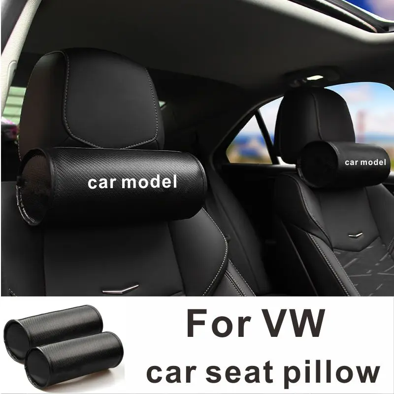 

For VW Lavida Sagitar Lingdu Magotan Bora Passat Golf Tiguan Car Seat Headrest Neck Guard Carbon Fiber Safety Cushion Pillow