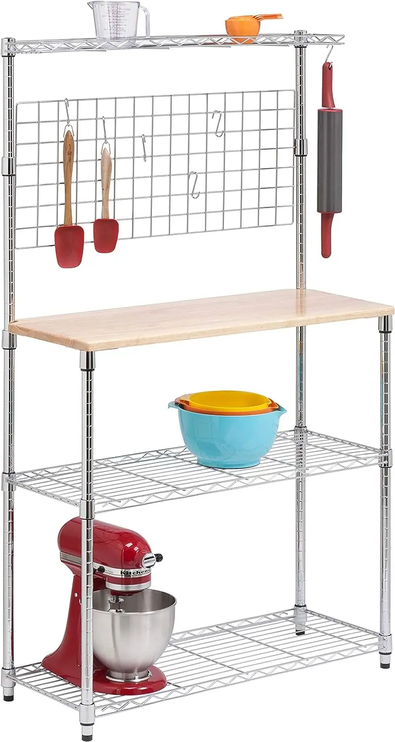 

Bakers with Kitchen Storage, Steel and Wood