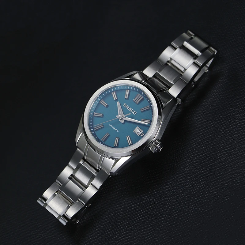 RMALTI Brand Men's Stainless Steel Diving Watch Mechanical Sapphire Crystal Bracelet Watch Luminous Watch Waterproof
