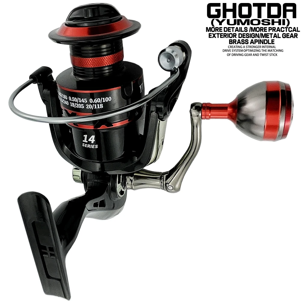 

Metal Spool Coil 5.2:1 Fishing Reel High Quality Max Drag 10KG Metal/EVA Ball Grip Spinning Reel Carp Fishing Spinning Reels
