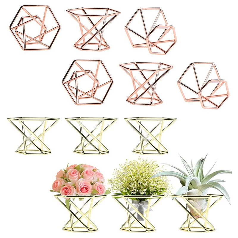 

12Pcs Mini Air Plant Stand Metal Geometric Air Plant Display Stand Geometric Air Plant Container Mini Air Plant Holders