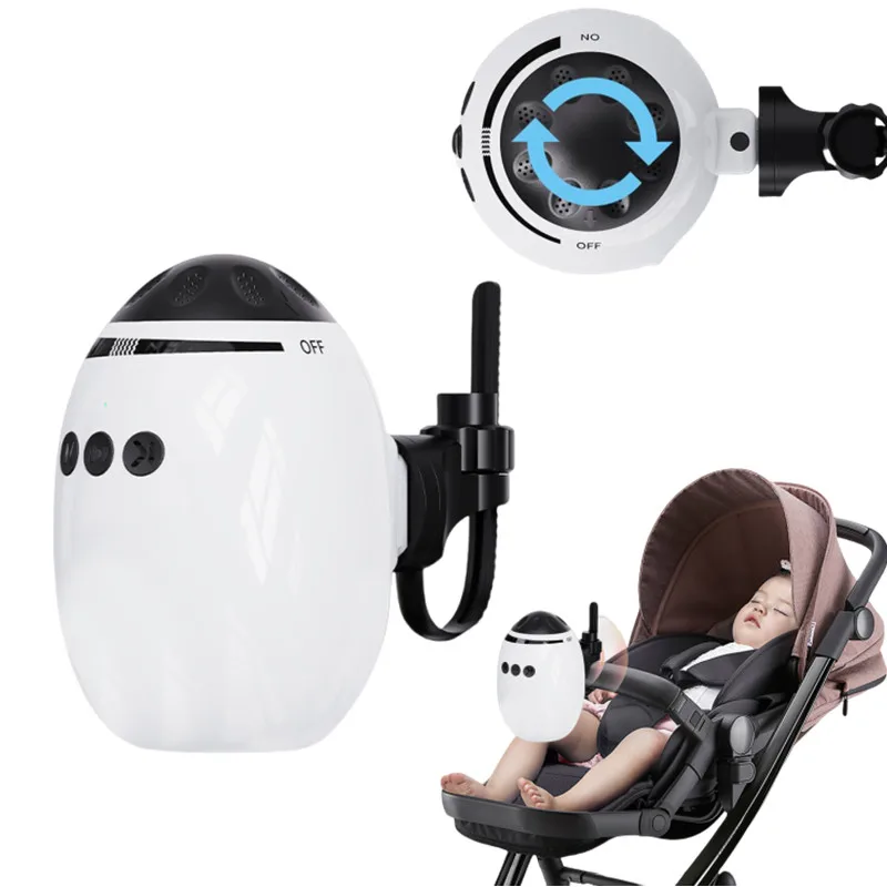 Фото Электрическая качалка для коляски с белым шумом и Bluetooth |   Регулируемая вибрационная система для укачивания младенцев в коляске №4