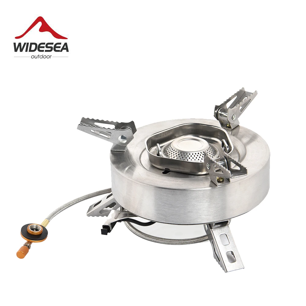 Widesea Camping Tourist Burner Gas Stove Outdoor Cookware Portable Furnace Picnic Barbecue Equipment Tourism Supplies Big Power