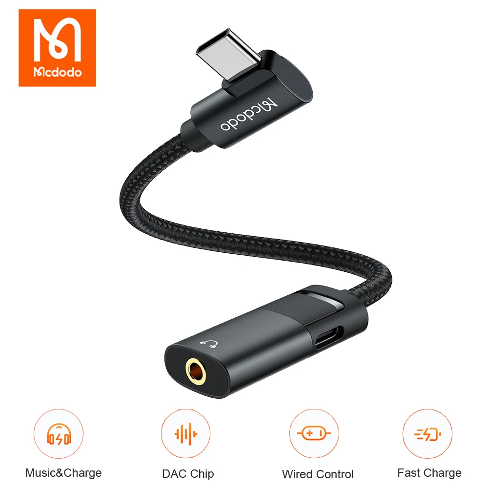 Адаптер для наушников Mcdodo 3-в-1 с разъемом USB Type-C на 3 5 мм 60 Вт |