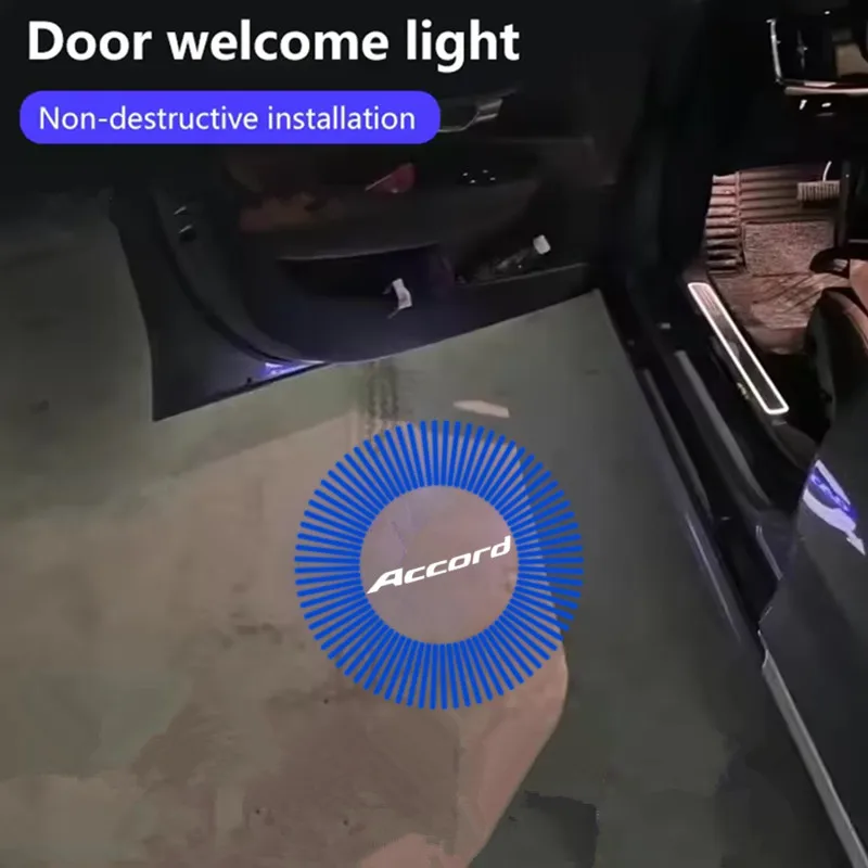 Фото Светодиодная лампа приветствия двери автомобиля Ghost Shadow Light, аксессуар для Honda Accord 7th 8th 2003 2004 2005 2006 2007 2008-2012 №2