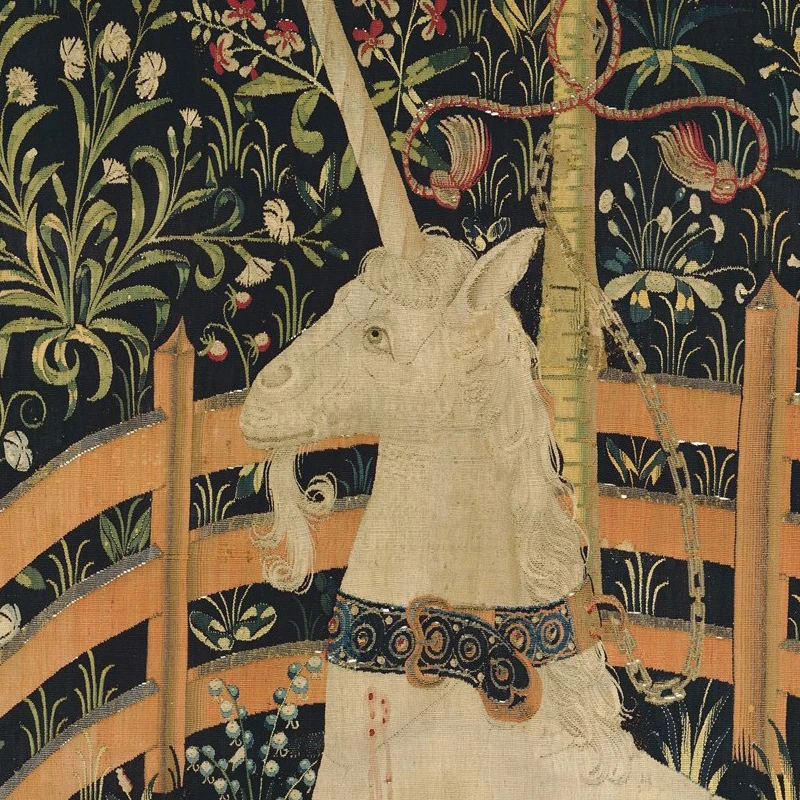 Гигантская леди и Единорог в плену гобелен средневековые гобелены настенная