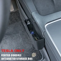 new upgraded flocked models car central control conjoined storage box decoration interior for tesla model 3 model y 2021 2022