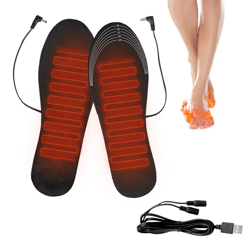 USB ساخنة نعال الحذاء قدم الدافئة جورب وسادة حصيرة التدفئة الكهربائية النعال قابل للغسل النعال الحرارية الدافئة للجنسين