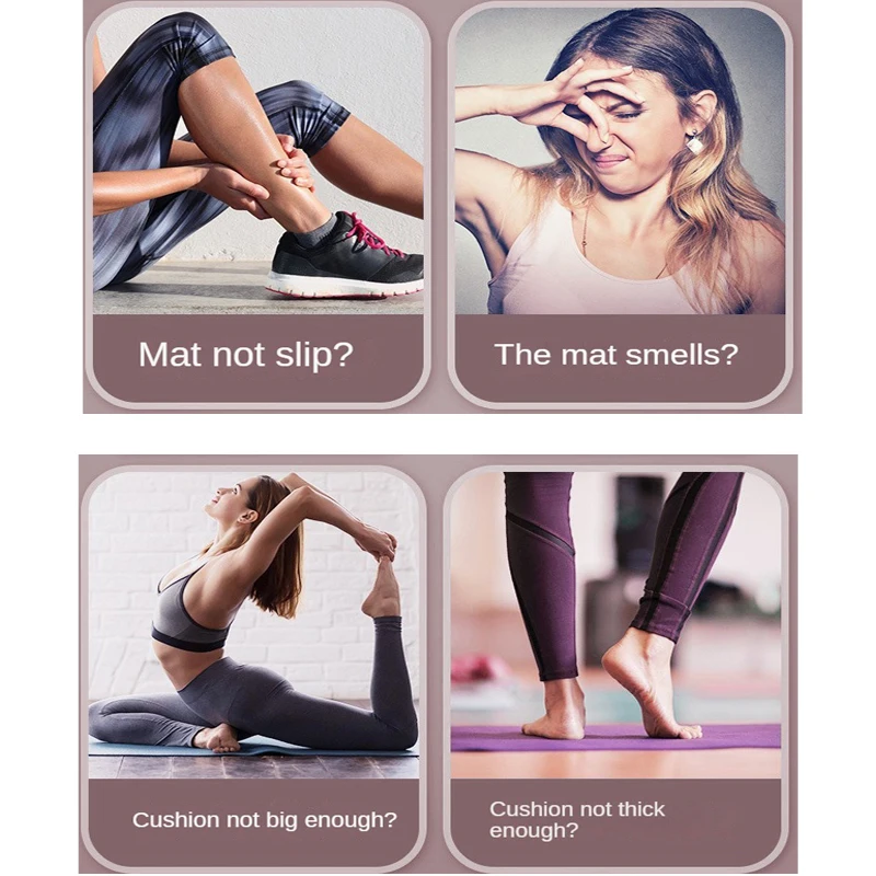 Коврик из натурального каучука для тренировок по йоге нескользящий коврик